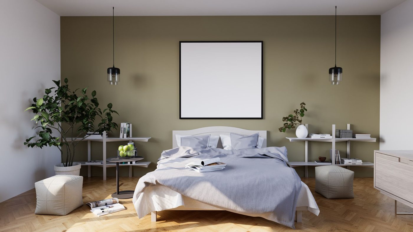 Bedroom storage transformation with reclaimed wood shelving and intentional arrangement